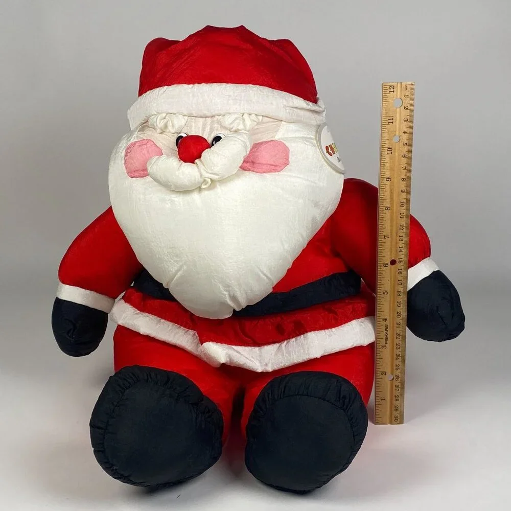 Vintage Chosun Santa Claus Nylon Plush Stuffed Toy Christmas Holiday Decor